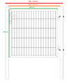 Hageport metall svart 100 x 100 cm 